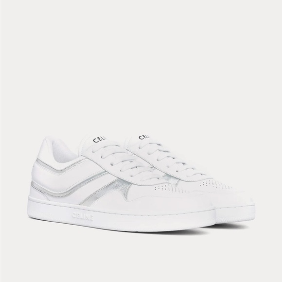 Celine Low Wave Lace-Up Sneaker, Optic White/Silver Size 41 in Box +DustBag $750 - Picture 2 of 16